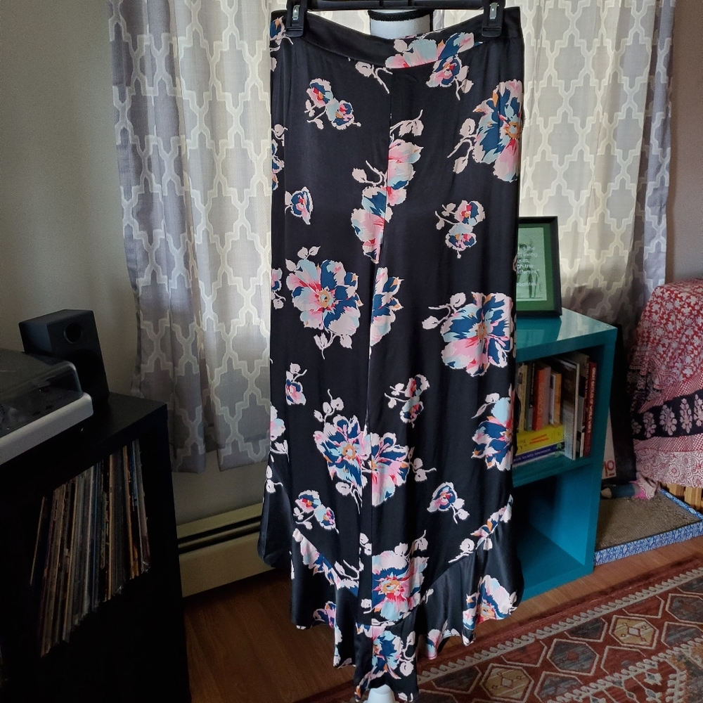 Anthropologie Elevenses Tansy Floral Ruffle Pants